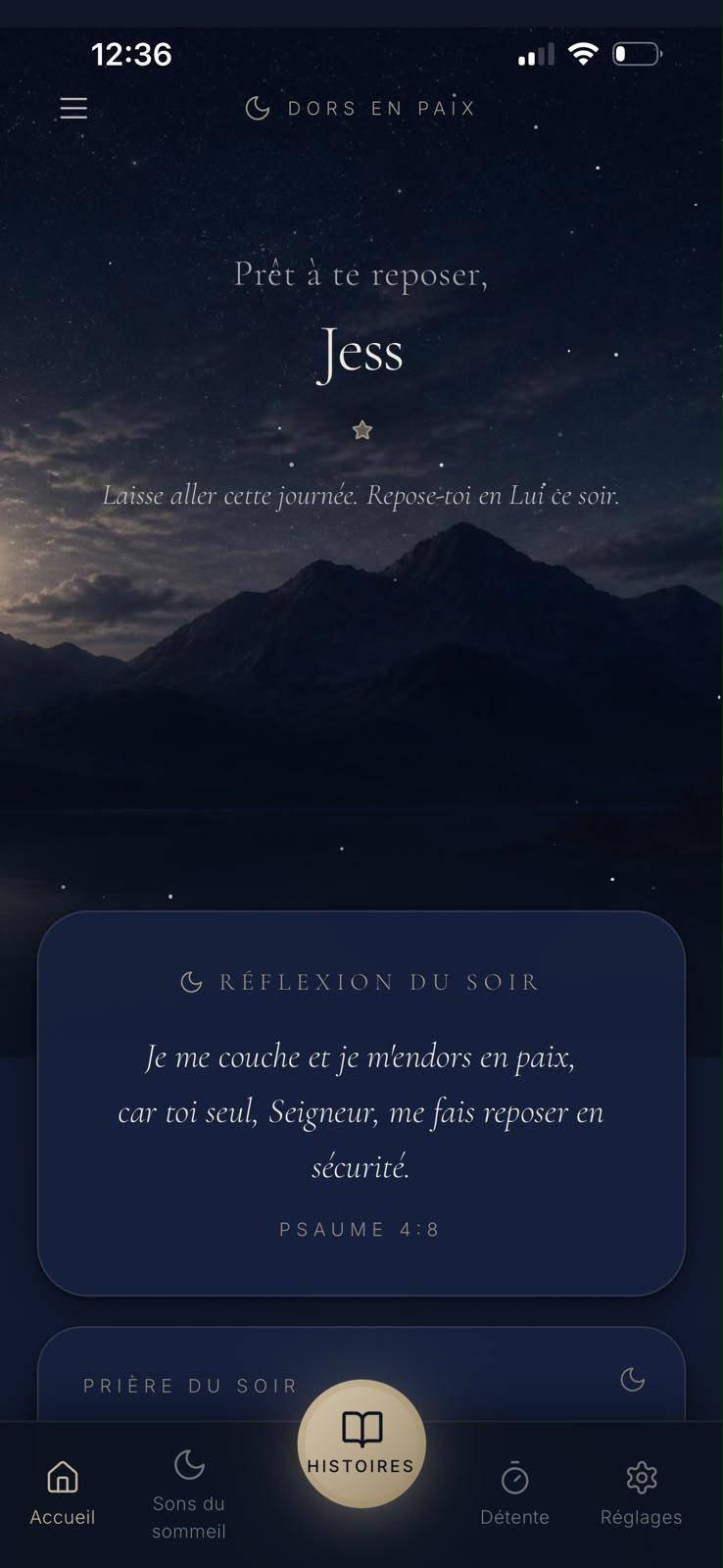 A calming night player with rain and nature ready to play